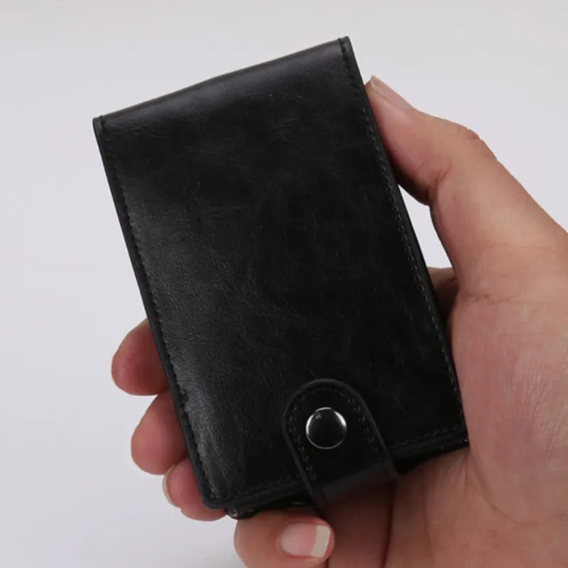 Bisi Goro Kreditnej Karty, Držiak S RFID Peňaženky Pohodlné Mini Card Peňaženky Karty Prípade Cestovná Peňaženka Non-scan Kovová Peňaženka peňaženku