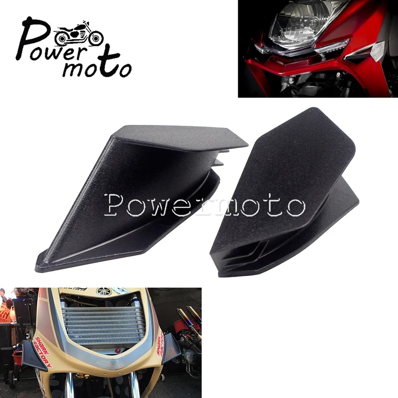 Black Motocykel, Skúter Aero Dynamické Krídlo Súprava 2 ks Winglet Dekorácie pre Kawasaki Versy Z900 Z800 Honda NC750 Yamaha R3 R25