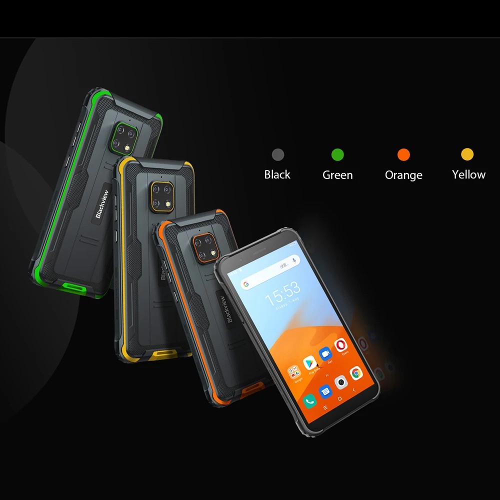 Blackview BV4900 NFC Android 10 Robustné Vodotesné Smartphone 4G 3GB + 32GB IP68 shockproof Mobilný Telefón 5580mAh 5.7