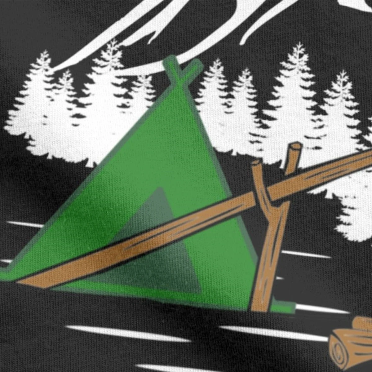 Bushcraft Tričko Mužov Camping Mountain Travel Wild Prežitie Zábavné Bavlna Tees Okolo Krku, T Košele Tlač