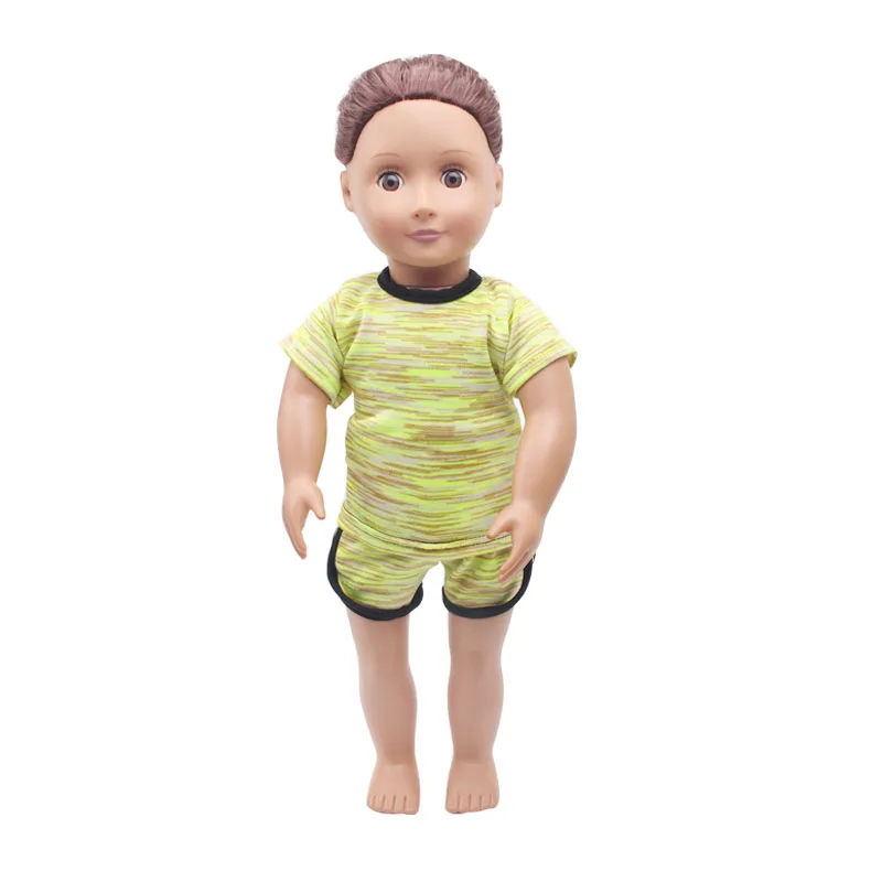 Bábiky oblečenie 6 farieb Športové loptu vyhovovali 2 ks hračka príslušenstvo 18-palcové Dievča bábiku a 43 cm baby doll c212-c378