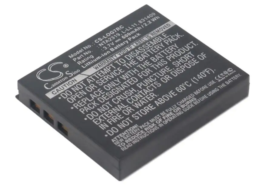 Cameron Čínsko 600mah batérie pre LOGITECH G7 Cordless Laser Mouse-M-RBQ124 MX Vzduchu 190310-1001 831409 831410 L-LL11 NTA2319