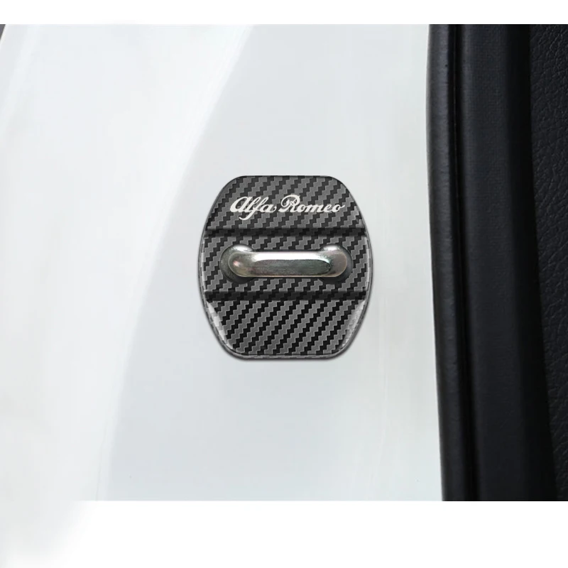 Carbon Fiber Auto Door Lock Cover Auto Nálepky Prípade Pre Alfa Romeo Giulietta 159 Stelvio 147 Príslušenstvo, Auto-Styling