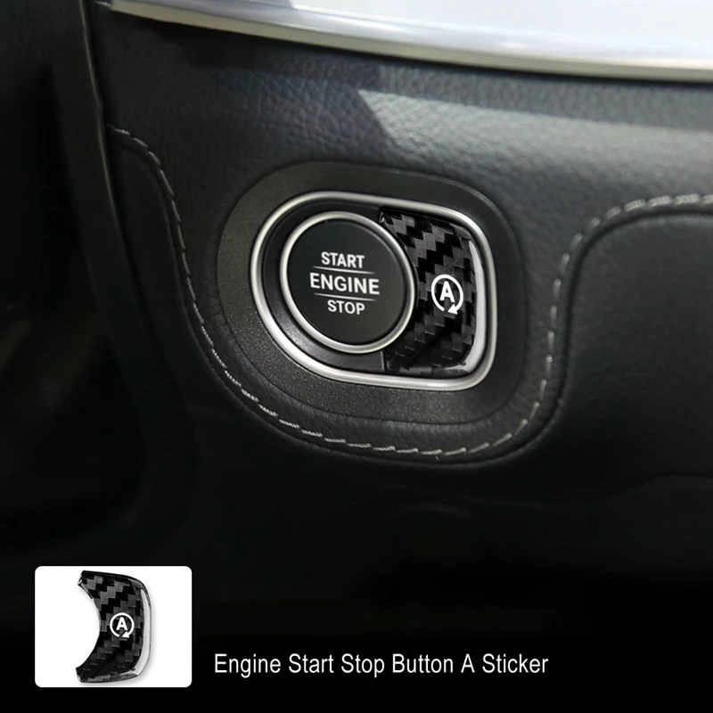 Carbon Fiber na Mercedes Benz Gls X167 Gle W167 W464 Príslušenstvo Interiérom Auta, Motor Start Stop Tlačidlo Nálepky