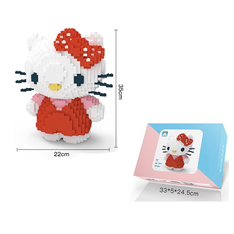 Cartoon Spojenie Diamond Blokov Cute Kitty Model Tehly Mike Totoro Patrick Star pre Deti Anime Mirco Blok Hračky