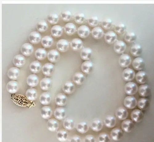 Classic9-10 mm south sea kolo white pearl náhrdelník 18-palcové k