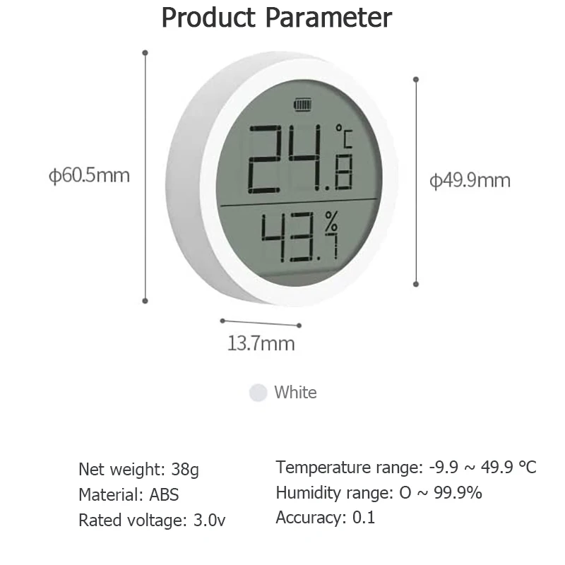 Cleargrass Bluetooth Teploty Vlhkosti Snímač Lite Verzia Ukladanie Dát LCD Displej, Teplomer Podporu Mi Domov App