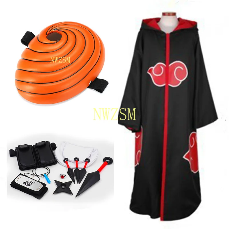 Cosplay Naruto Kakashi Akatsuki Plášť Kostým Sasuke Uchiha Tobi Bolesť Cape Cosplay Itachi Oblečenie Cosplay Kostým S-XXL