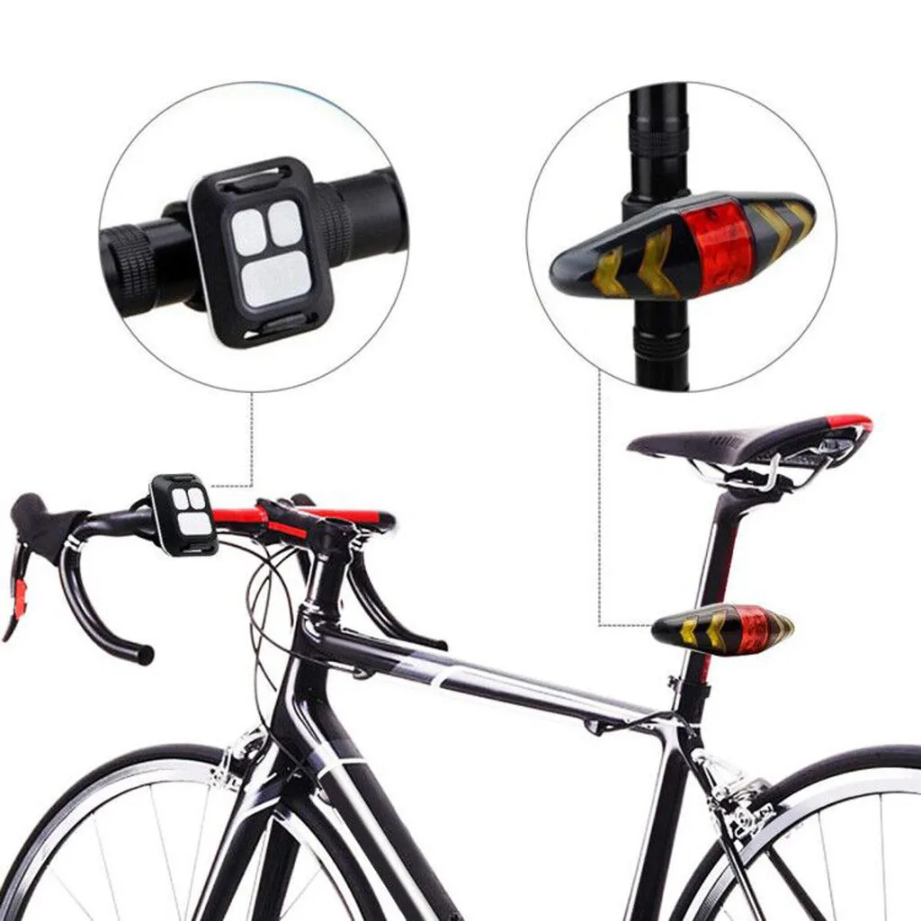 Cyklistické Svetlo USB Nabíjateľné zadné Svetlo Upozornenie na Bicykel Zadné Svetlo Smart Wireless Remote Turn Signálne Svetlá LED Cyklistické Svietidlo