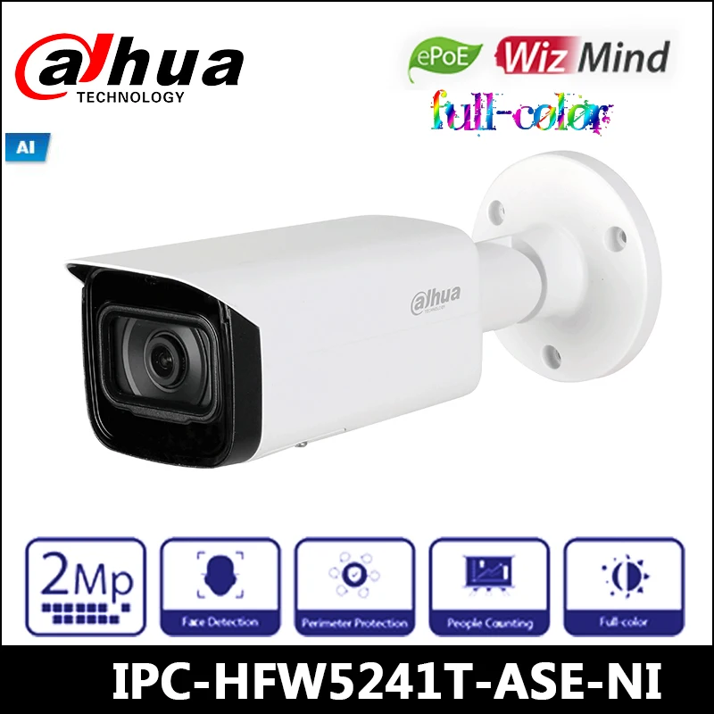 Dahua IP Kamera IPC-HFW5241T-MARS-NI 2MP Pro AI Full-farebné Pevnou ohniskovou Bullet Sieťová Kamera Inteligentná detekcia s ePoE