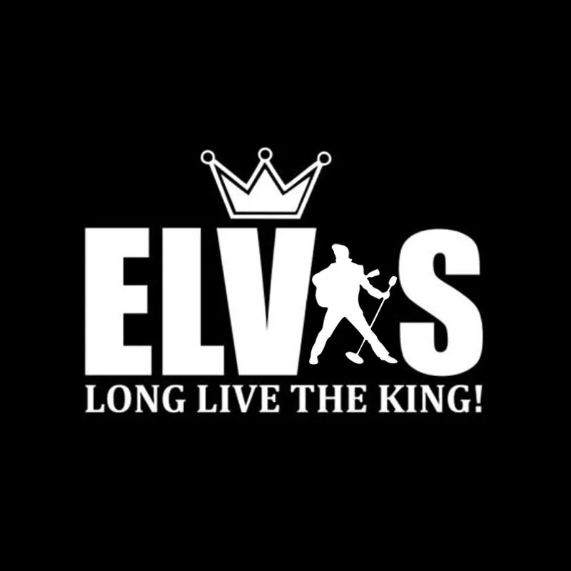 Dawasaru Písmená Kotúča, Elvis Presley nech Žije Kráľ Auto Nálepky Notebook Truck Motocykel, Auto Príslušenstvo, PVC,15 cm*10 cm