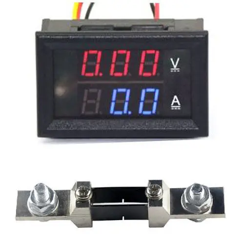 DC 0-200V 200A Digitálny LED Voltmeter Ammete Napätie Prúd Panel Meter +Vypínacia