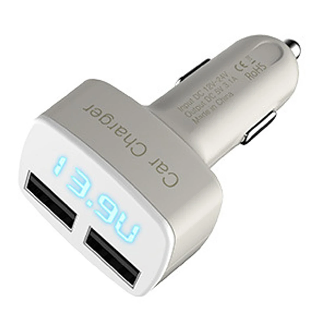 DC 5V 3.1 4 v 1 LED Digitálny Voltmeter Ammeter Duálny Teplomer Univerzálny USB Nabíjačka do Auta Napätie Prúd Teplota meradla,