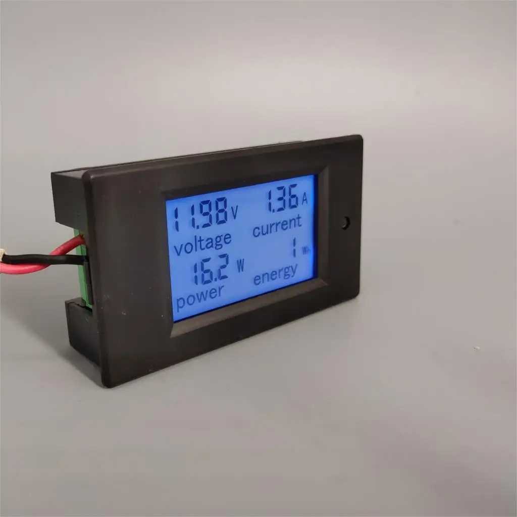 DC Voltmeter Ammeter Power Energy Digitálne Napätie Prúd Meter LCD 4 v 1 DC 6.5-100V 20A s Posuvnými