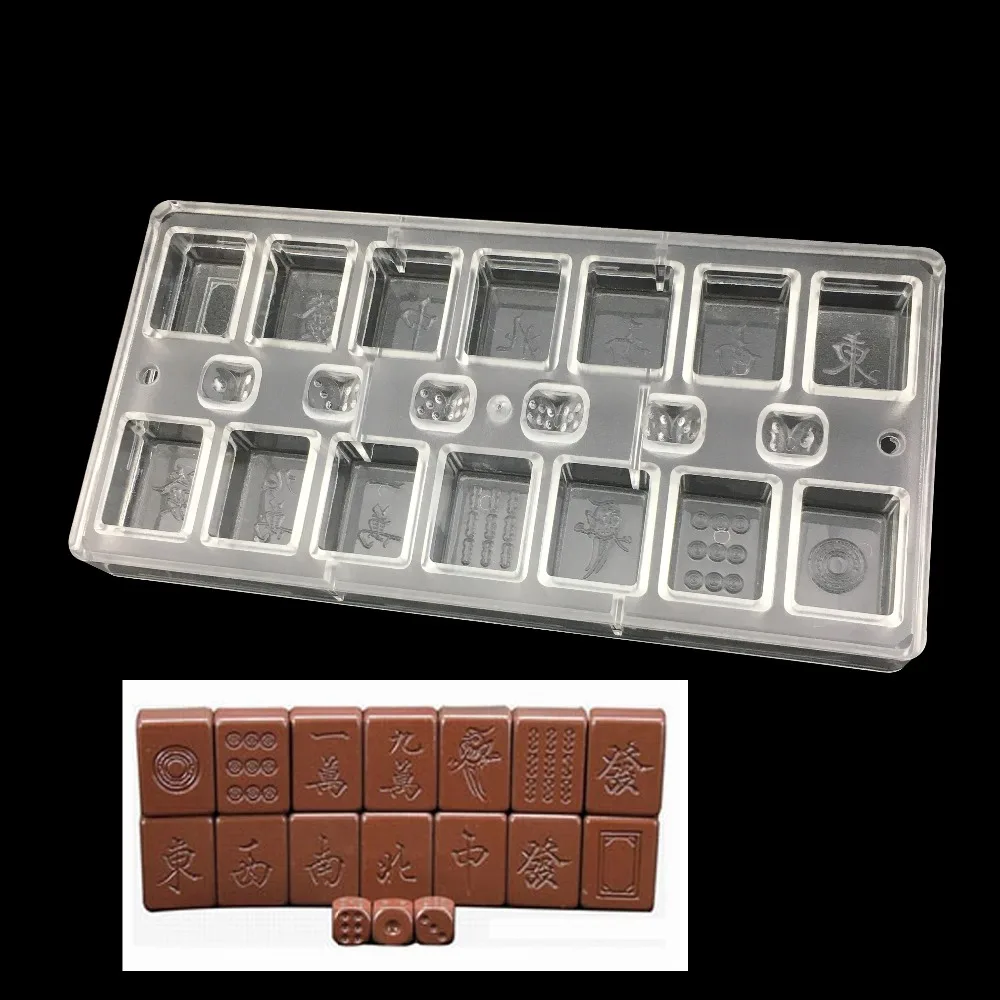 Dcrt Mahjong s Kockami v tvare čokoláda, formy,tortu pečivo nástroje čokoláda, formy , výroby čokolády, plastové zapekacej misky