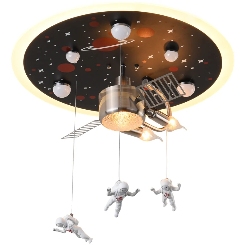 Detská izba lampa vesmírnej lodi chlapec spálňa svetlo cartoon tvorivé stropné lampy