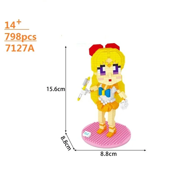 Diamond Blokov Sailor Moon Aukcie Obrázok Juguete Micro Bloky DIY Budovy Hračka Vzdelávacie Hračky Anime Deti Hračky pre Dievčatá Dary