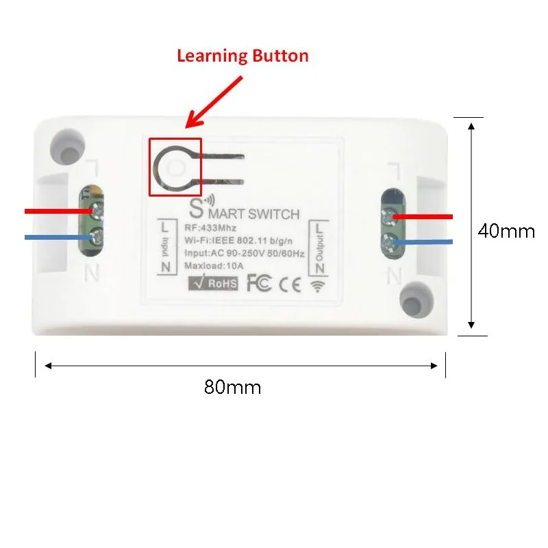 Diese Smart Light Switch Tlačidlo WiFi/433Mhz Bezdrôtové Diaľkové Ovládanie vypínač AC85~220V Radič Pre Led/Svetlo/Svetlo