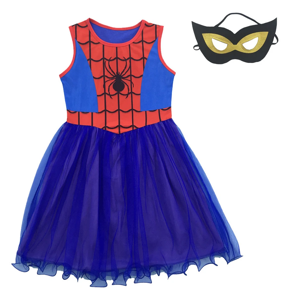 Dievčatá Šaty Superhrdina Kostýmy Detí Vykonať Cosplay Oblečenie Deti na Halloween Party Šaty Kostým pre Dievča