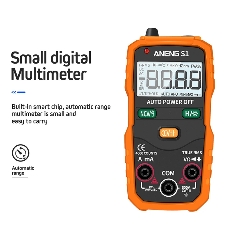 Digitálny Multimeter True RMS Auto Rozsah Profesionálnych LCD automatický Inteligentný univerzálnych meracích prístrojov Napätie Ammeter Tester Meranie DC/AC nástroj