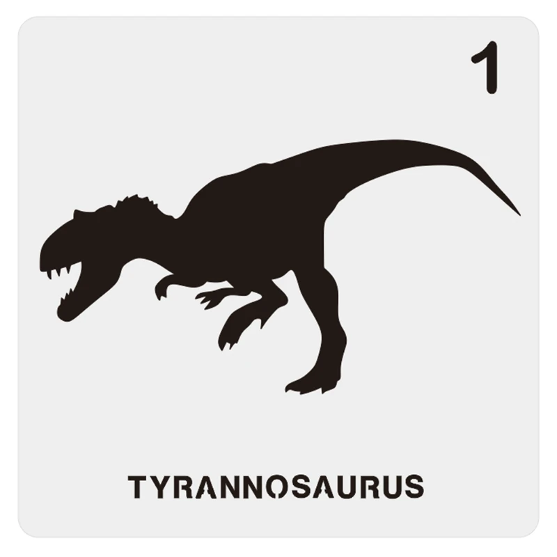 Dinosaurov Šablóny Tyrannosaurus Nástenné Maľby Umenie Duté Rada Zápisník DIY Šablóny Výkresu Vzorkovníka