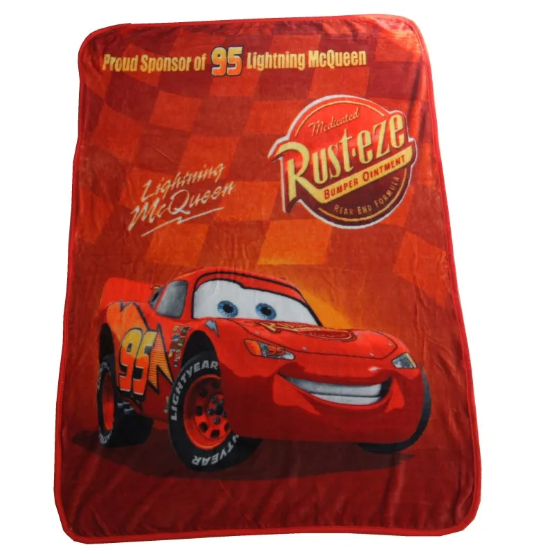 Disney 95 Lightning McQueen Auto Vzor Coral Fleece Deka na Posteľ Uterák klimatizácia Spánku kryt Posteľnú Bielizeň 100x140cm Darček