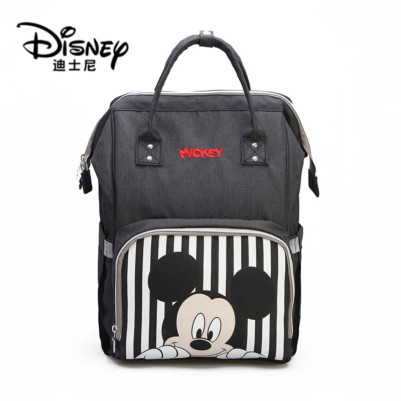 Disney Mickey Minnie plienkové Múmiový Taška Nepremokavá Taška na Kočík USB Baby Bottle Tepelnej plienkové Batoh Matka Starostlivosti Taška