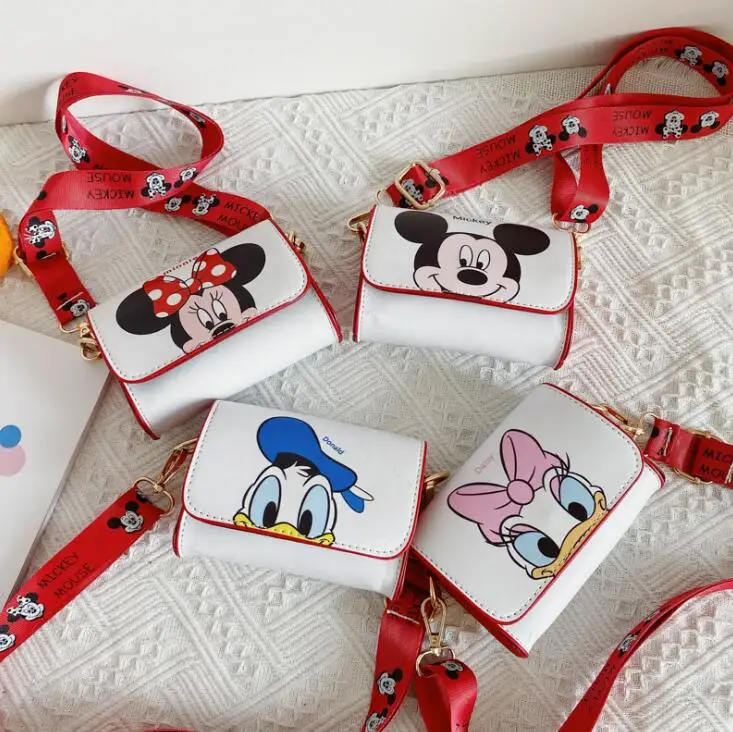 Disney mickey mouse pu messenger taška cez rameno 2020 nové taška ženy mini deti mince kabelku módne Mickey vzor taška