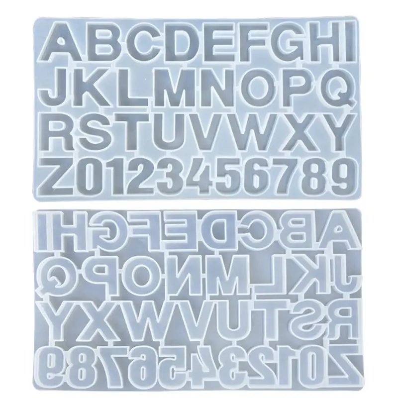 DIY Crystal Epoxidové Čísla 26 Písmen Formy Vysoké Zrkadlo Remesiel, Takže Silikónové Formy