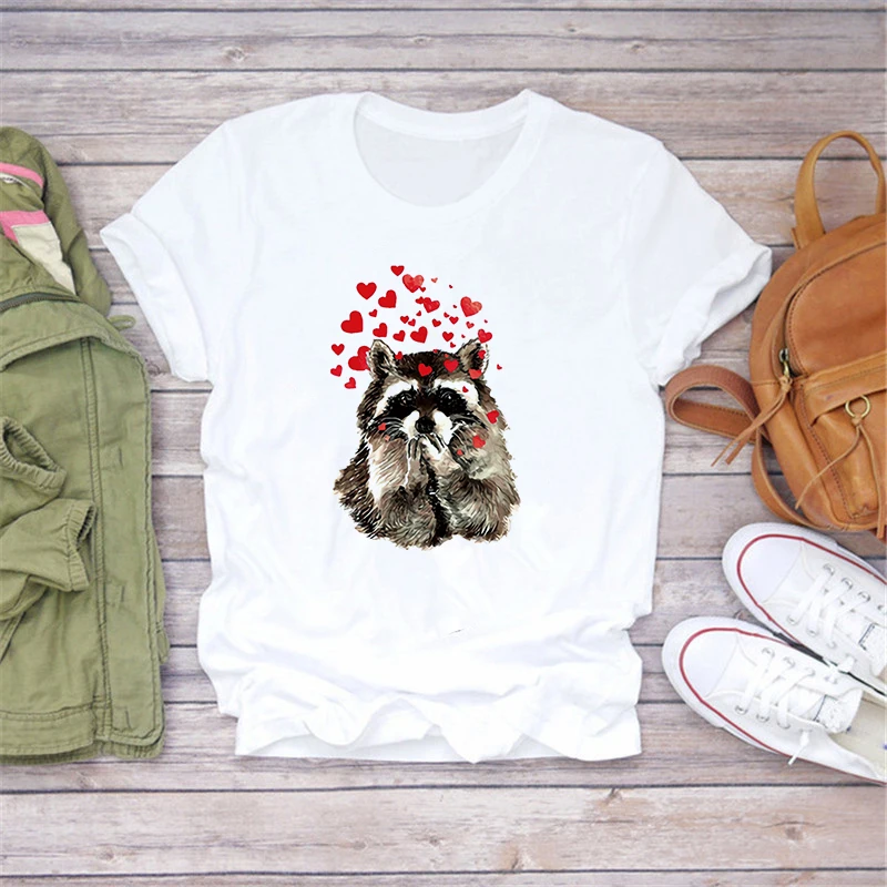 Dlrn Vtipné Tričko Krátky Rukáv Ženy Tshirts Bublina Koala Dievčatá Tlač Tee Topy Harajuku Roztomilý Kawaii Ženy Oblečenie Biele tričko