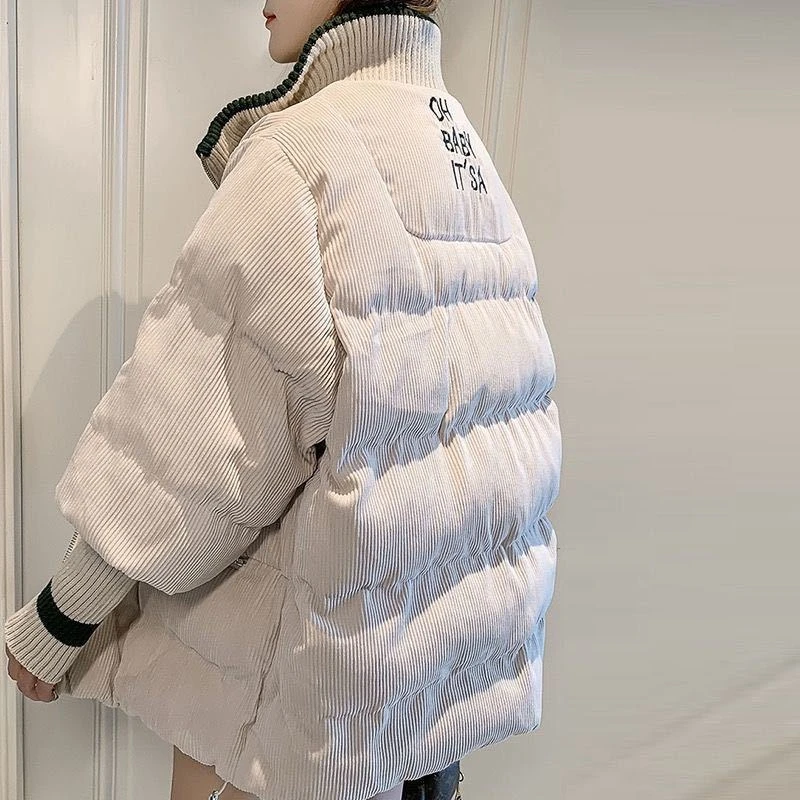 Dole bavlna Kabát ženy zimné bundy 2020 nové voľné menčester chlieb bunda trend Módy vrchné oblečenie M151