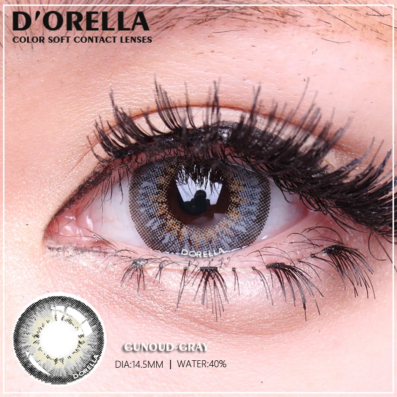 D'ORELLA 1 Pár(2ks) GUNOUD séria Farebné Kontaktné Šošovky pre Oči, Kozmetické Kontaktné Šošovky, Očné Farbu make-up Oči 14.5 mm