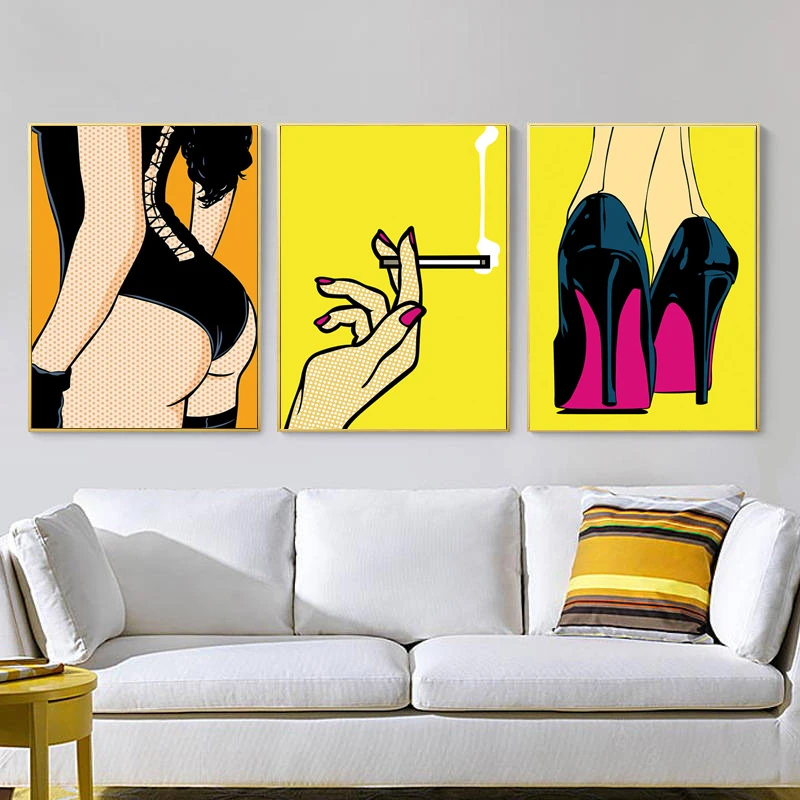 Dospelé Ženy, Mužov Kiss Wall Art Plátno Maľovaní Plagátov A Potlačou Obrazov Na Stenu Pre Obývacia Izba Domova