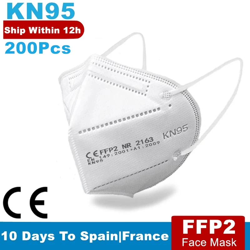 Dospelých KN95 Masky CE Certifikované FFP2 Tváre Masku na Tvár 5 Vrstiev Filtra Ochranné Zdravotnej Starostlivosti 95% Mascarillas Úst Masky Na Tvár