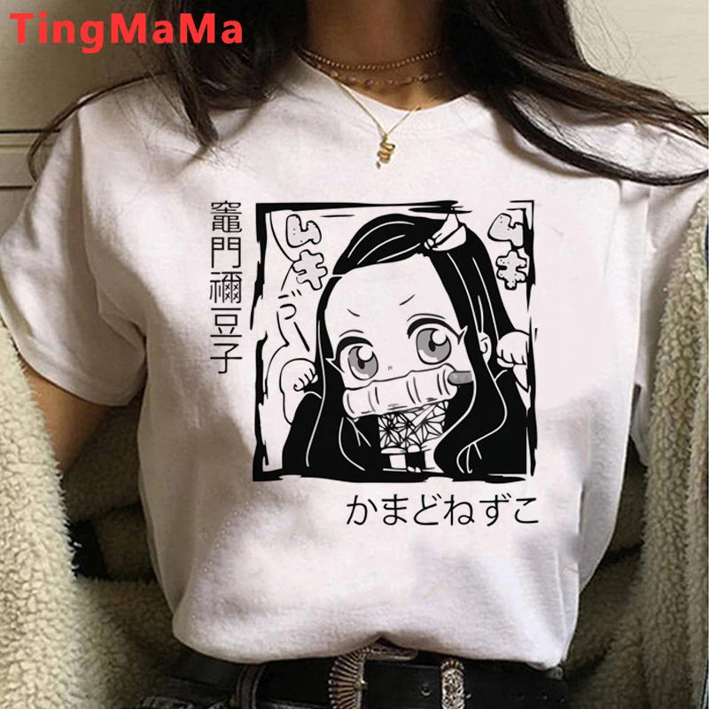 Démon Vrah Kimetsu Č Yaiba T Shirt Ženy Kawaii Japonské Anime Tanjirou Kamado Grafické Tees Harajuku Cartoon Tričko Žena