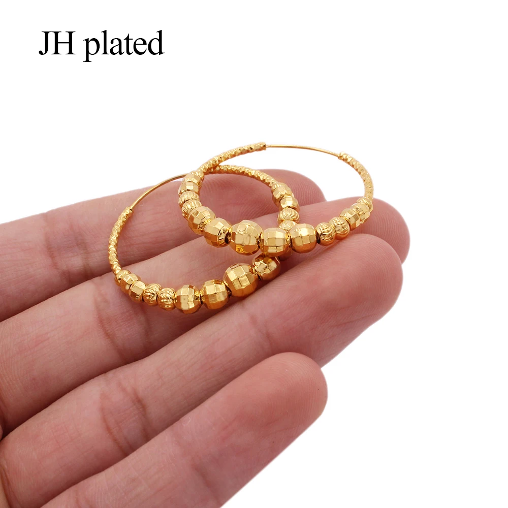 Earings 24k zlata farba veľké kolo obvodové náušnice pircing zlaté náušnice, piercing príslušenstvo pre ženy/dievčatá ornament šperky, darčeky