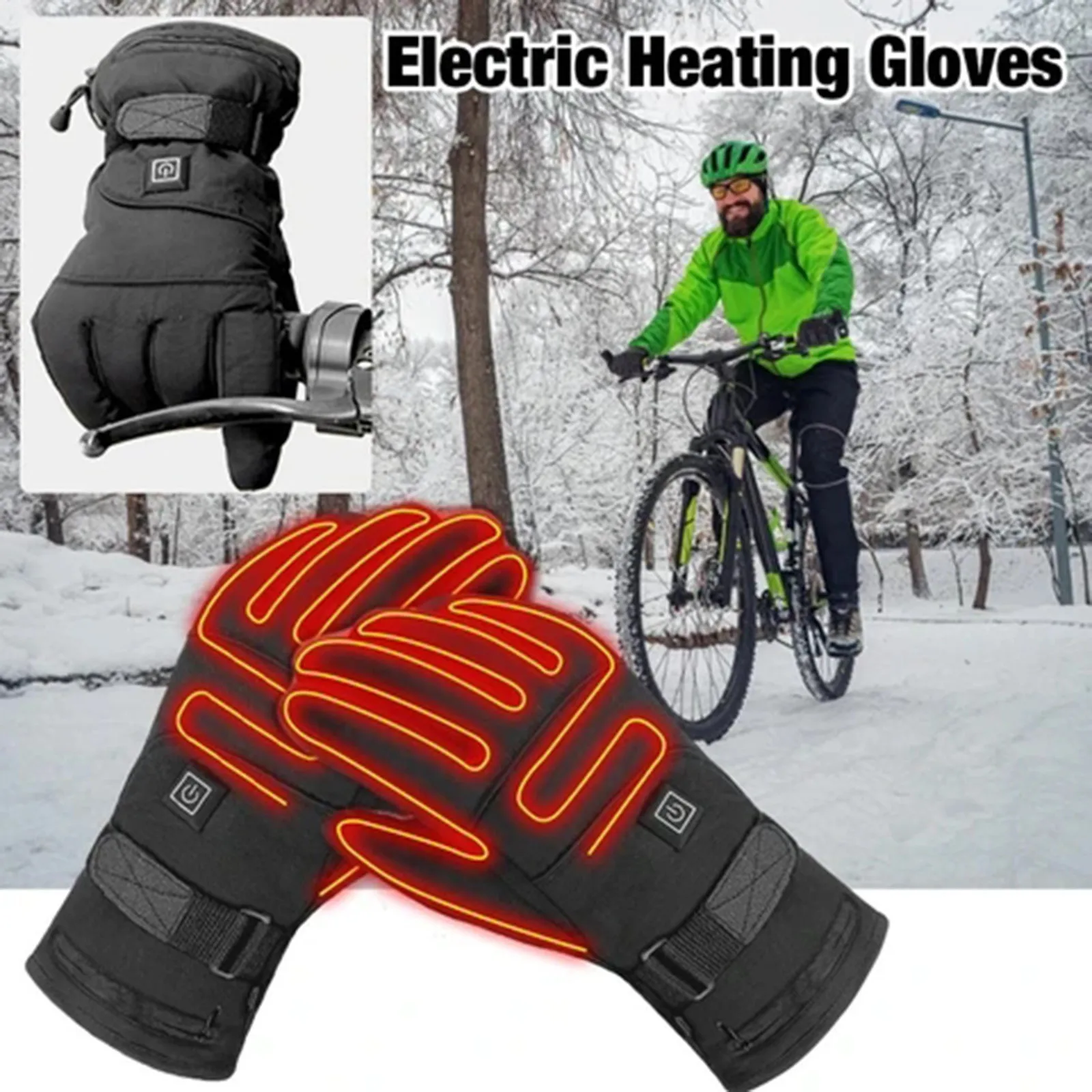 Elektrické Kúrenie Rukavice Zimné Motocykel Koni Teplé Športové Rukavice USB Vysokej Tepla Konštantná Teplota vykurovacími Rukavice#BL3
