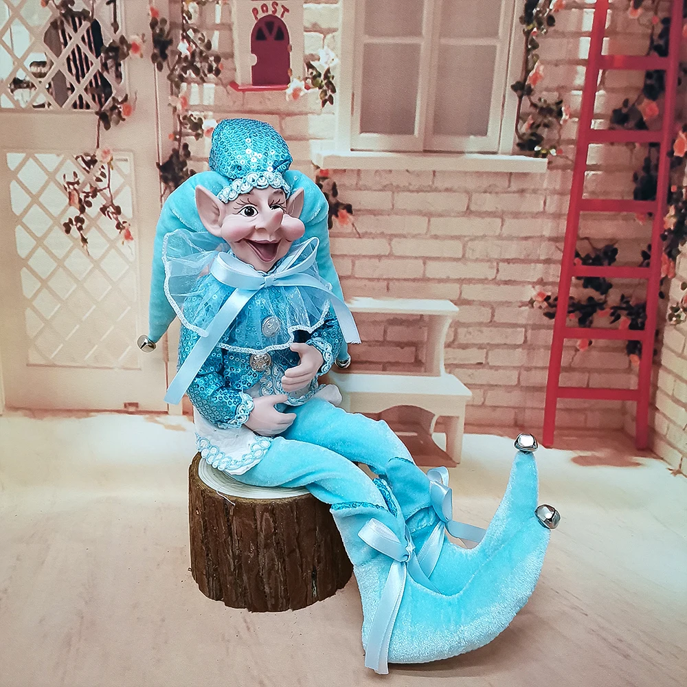 Elf Oblečenie pre Bábiky Modrá Klaun Hračky Vianočný Stromček Drop Prívesok Ozdoby Vianočné Závesné Dekorácie Firmware Nový Rok Darčeky pre Deti