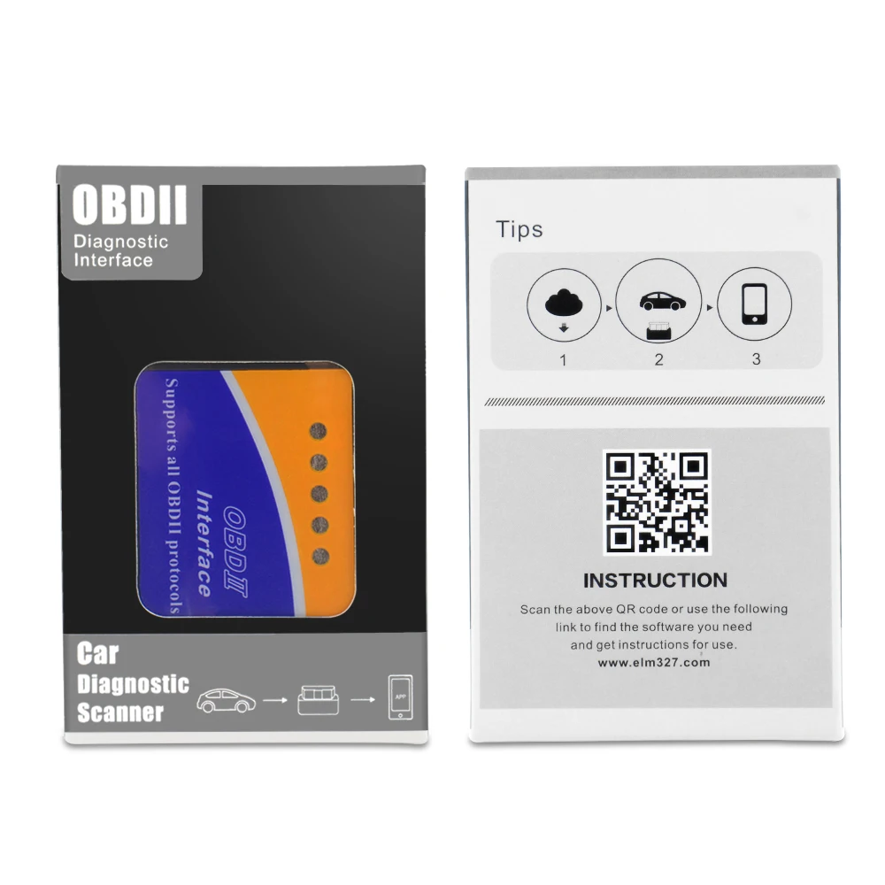 Elm327 Bluetooth OBD2 V1.5 Elm 327 V 1.5 OBD 2 Auto Diagnostických nástrojov Skener Elm-327 OBDII Adaptér, Auto diagnostika