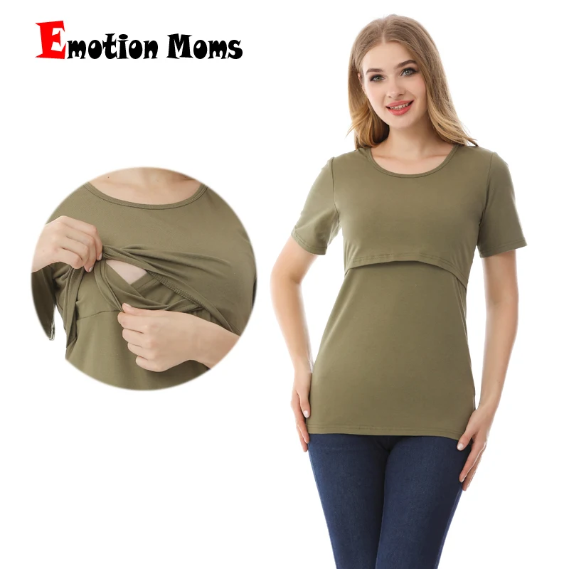 Emócie Mamičky, Krátky Rukáv Voľné Materskej Laktácie Oblečenie Dojčenie T-Shirt Tehotenstva Topy pre tehotné ženy Summe Čaj