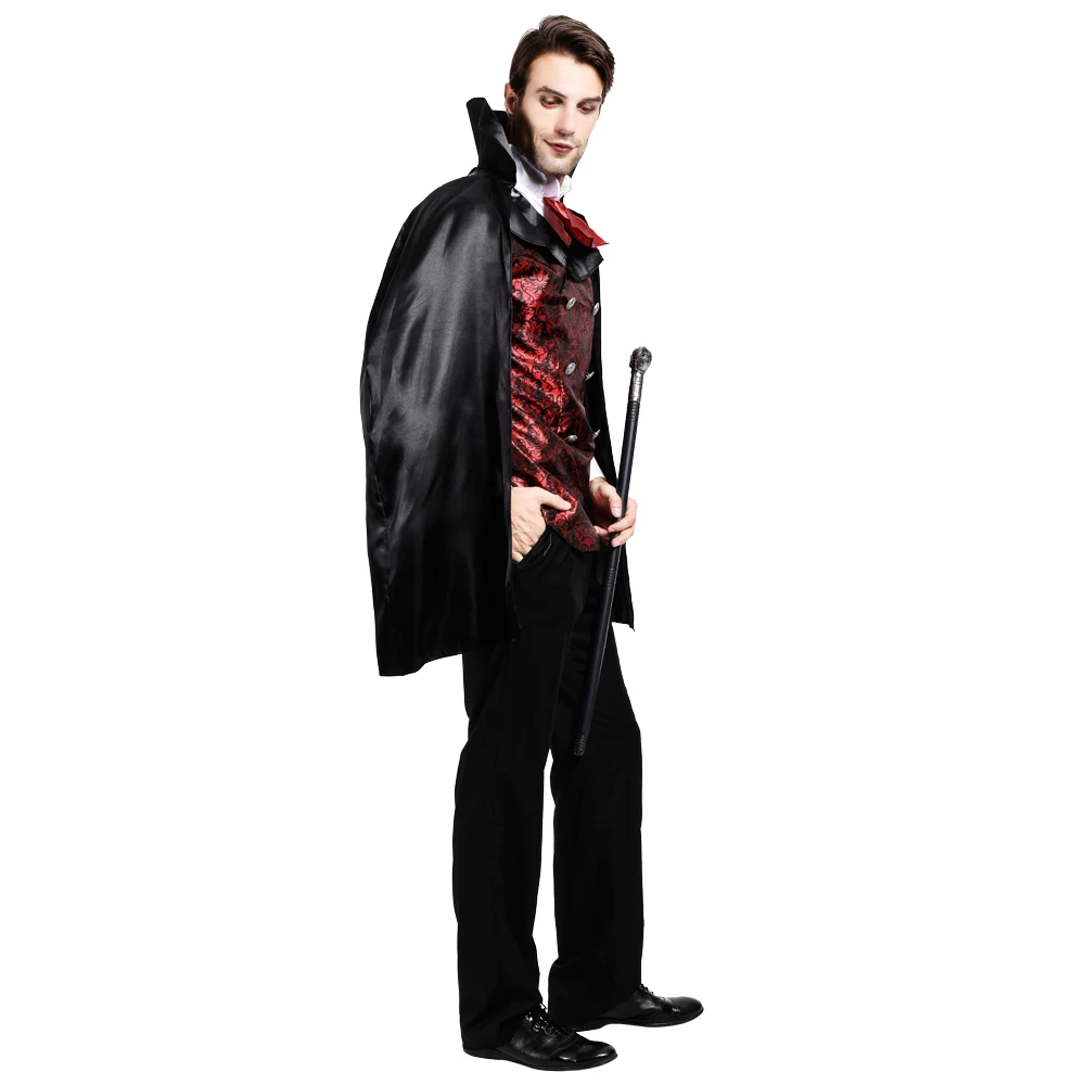 Eraspooky 2019 Mužov Strašidelné Dracula Cosplay Cape Halloween Kostýmy pre Dospelých Upír Plášť Košele, Karneval, Party Oblečenie