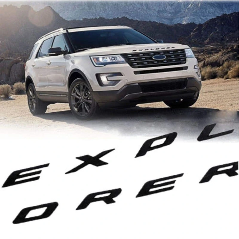 Explorer Auto Znak Predná Kapota Znak 3D Písmená Explorer Nálepky vhodné na Ford Explorer 2011-2019
