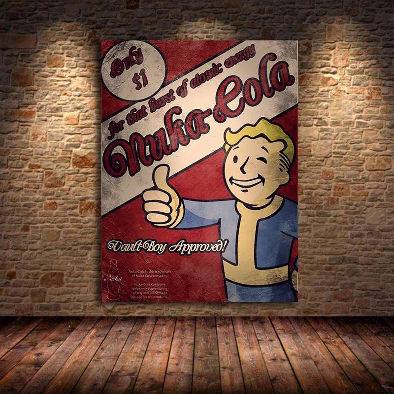 Fallout 3 4 Hra Plagát na Stenu Umelecké Plátno Plagát A Tlač Plátno Dekoratívny Obraz Pre Spálne Kreslenie základných Wallsticker bez rámu