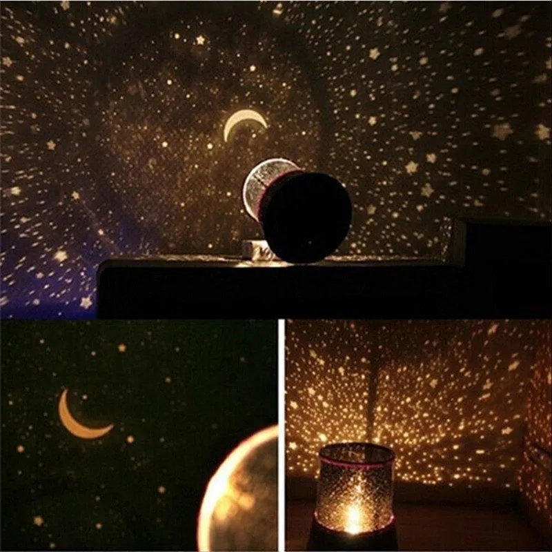 Farebné LED USB Projekčnej Lampy LED Nočné Svetlo Projektora, Hviezdna Obloha, Hviezdy, Mesiac Master Deti detský Baby Spánku Romantické