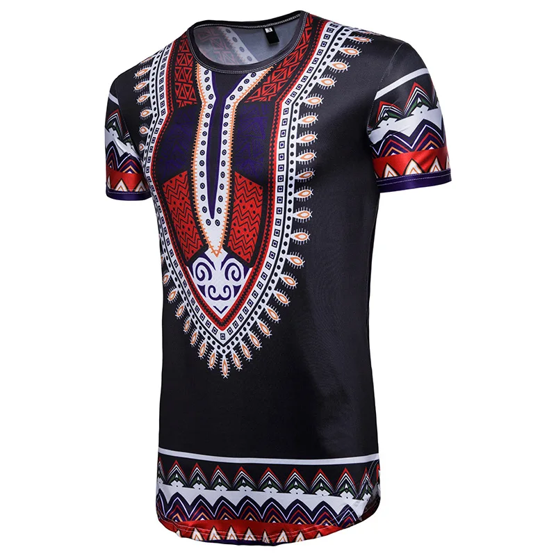 FFXZSJ Nové 2018 módne pánske afriky šaty, topy dashiki afrike šaty oblečenie hip hop oblečenie africaine bežné 3d t-shirt