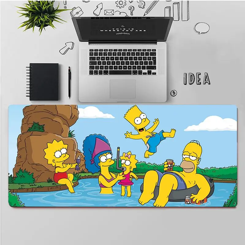 FHNBLJ Vysokej Kvality Zábavné Homer J. Simpson Zamykanie Okraji Podložka pod Myš Hra Gumy Počítač Gaming mousepad