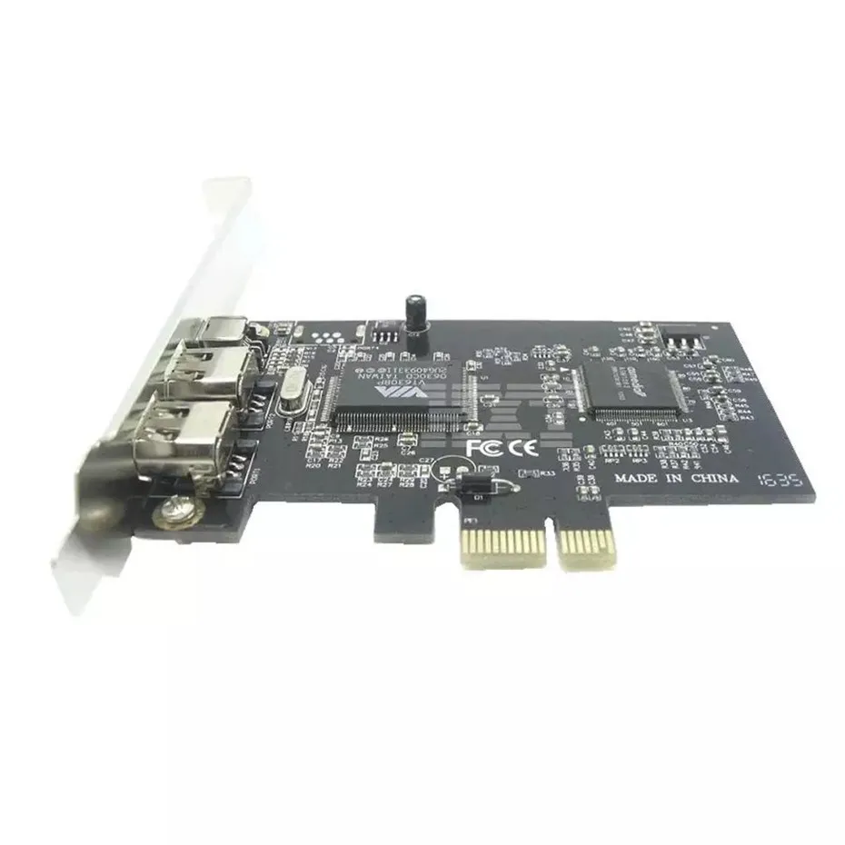 Firewire Kartu,PCIe Firewire 800 Adaptér pre Windows 10 s Nízkym Profilom Držiak a Kábel,3 Porty (2x6 Pin 1x4 Pin), IEEE 1394