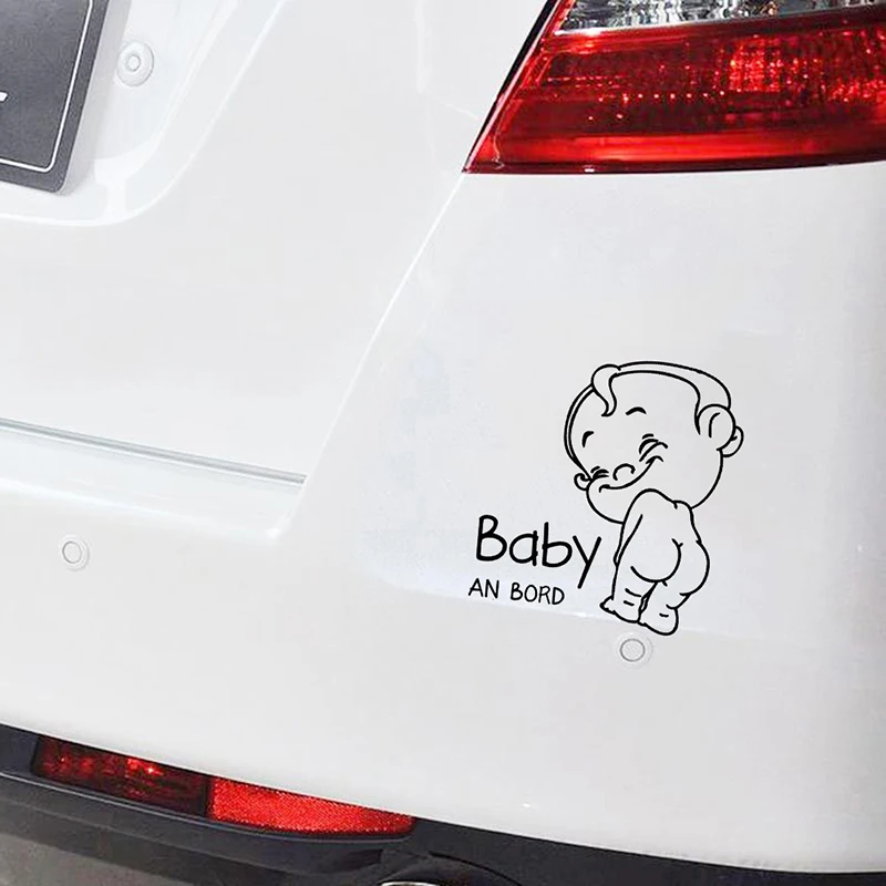 Funny Baby na Palube Cestovné Meno Dieťaťa Auto Nálepky Spätnom Zrkadle Auta Styling Príslušenstvo Vinyl Motocykel Odtlačkový PVC 16 cm*16 cm