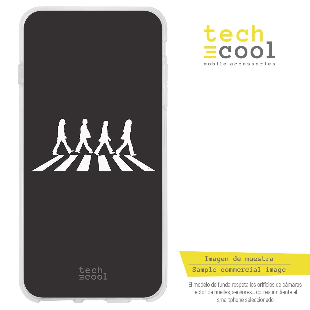 FunnyTech®Silikónové puzdro pre Samsung Galaxy A50 l beatles Abbey road Čiernom pozadí