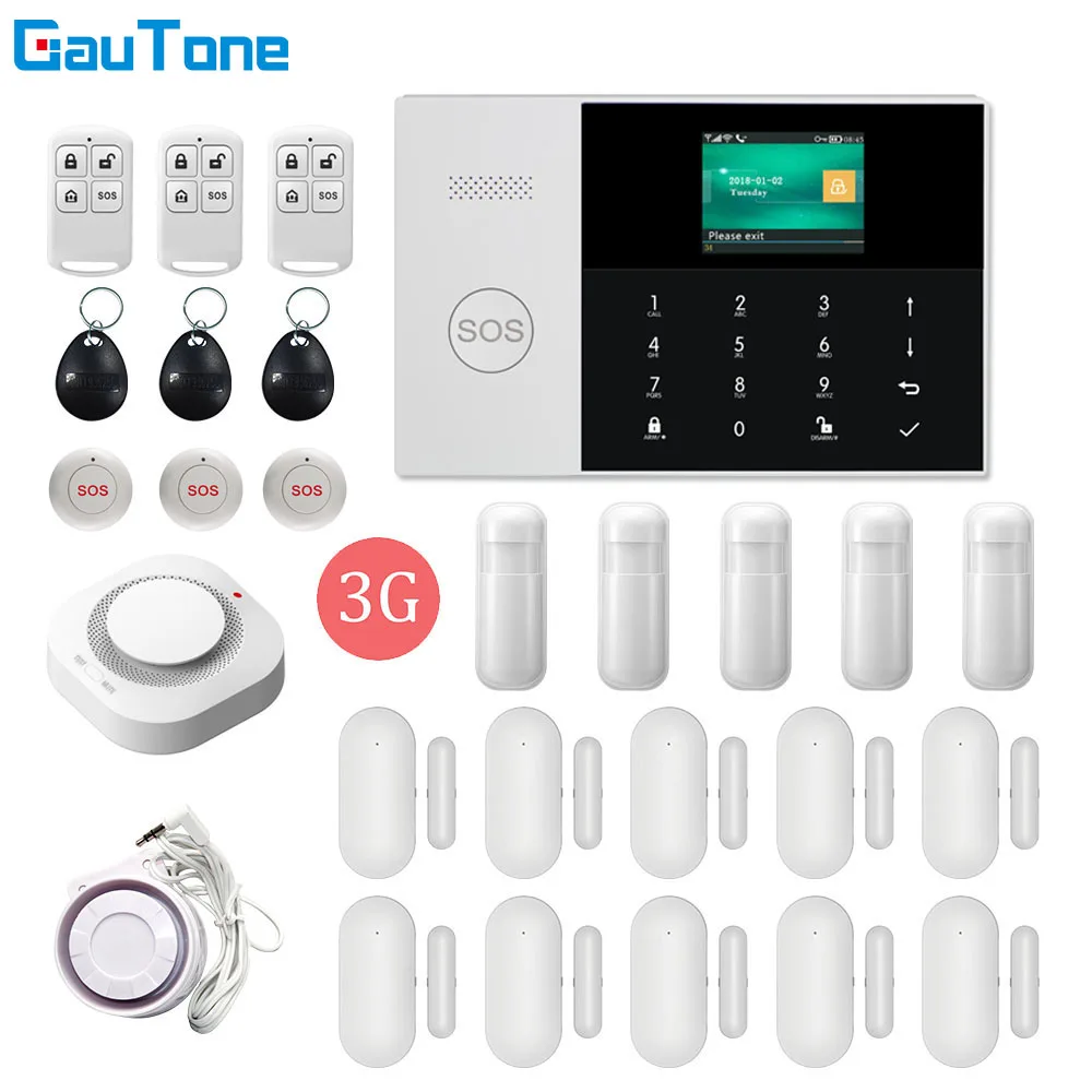 GauTone WIFI+3G, GPRS Bezdrôtový Dom/administratívna Budova/Factory Ohňovzdorné&Zlodej Bezpečnostný Alarm Systém APLIKÁCIU Diaľkové Ovládanie
